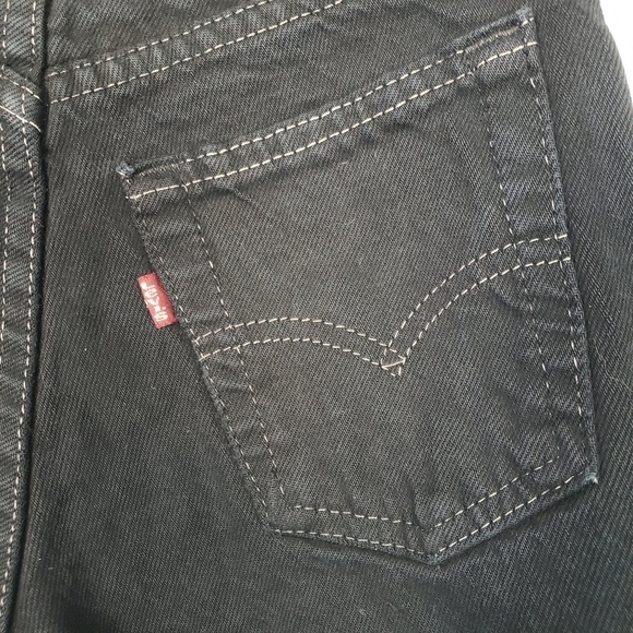 Levi's Vintage Denim Cut Off Shorts Reworked Dyed Black Distressed Size 24 Jeans - Picture 6 of 6